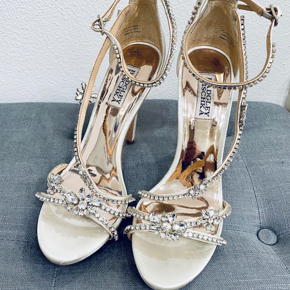 Badgley Mischka jeweled Heals